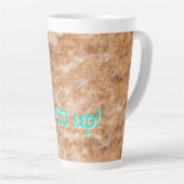Tasse Latte Surf Beach fun, vagues, océan, aventure en plein a (Angle droit)