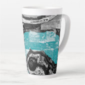 Tasse Latte Surface Current – Abstract Flow & Structure Combo (Angle droit)