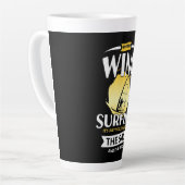 Tasse Latte Surfer La Voile Et Le Vent (Angle gauche)