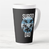 Tasse Latte Surfer papa (Angle droit)