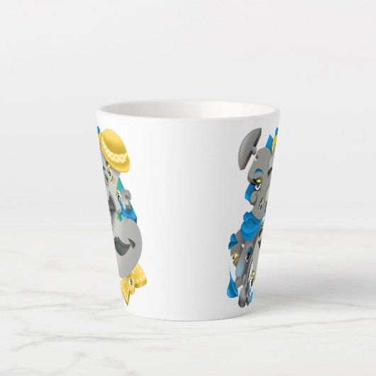 Tasse Latte Surreal Faces Bold & Artistic Latte Cup (Devant)