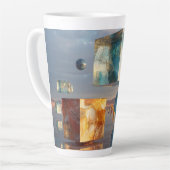 Tasse Latte Surreal Floating Cubes And Spheres (Angle gauche)