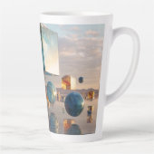 Tasse Latte Surreal Floating Cubes And Spheres (Droite)