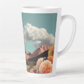 Tasse Latte Surreal Floral Mountainscape With Dramatic Clouds (Droite)