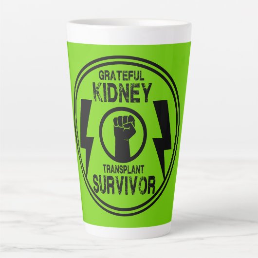 Tasse Latte Survivant de la transplantation rénale (Devant)