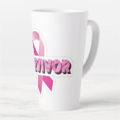 Tasse Latte Survivant du cancer du sein (Angle droit)