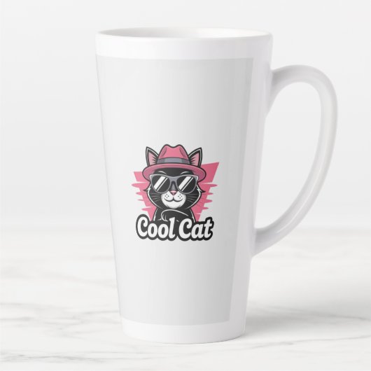 Tasse Latte Swagger de chat cool (Droite)