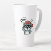 Tasse Latte Swagger de chat cool (Angle droit)