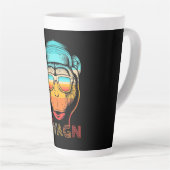 Tasse Latte Swagn Retro Monkey (Angle droit)