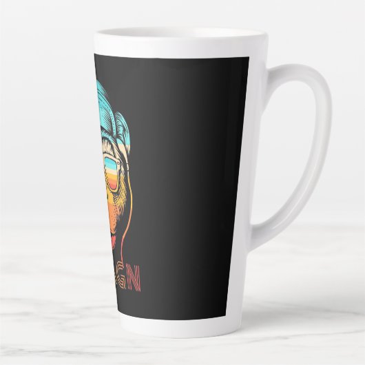 Tasse Latte Swagn Retro Monkey (Droite)