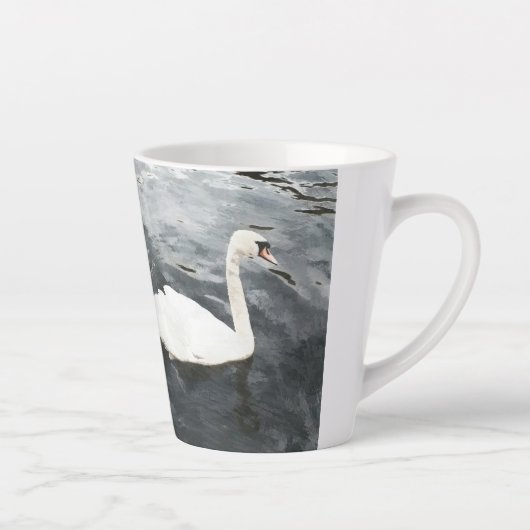 Tasse Latte Swan impressionniste (Droite)