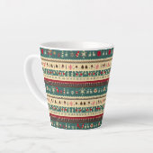 Tasse Latte Sweat moche de Noël 5 (Angle gauche)