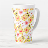 Tasse Latte Sweet Heart Bear Nursery Pattern (Angle droit)