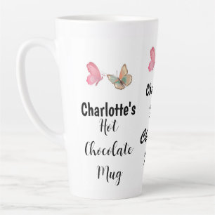 Tasse Latte Sweet Moderne Nom Personnalisé Script Chocolat Cha