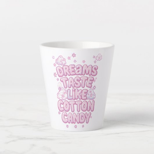 Tasse Latte Sweet Pink Aesthetic Puffy Font (Devant)