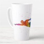 Tasse Latte swimmer in watercolor (Angle gauche)