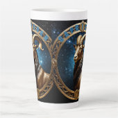 Tasse Latte Symbole astrologique de Capricorne (Devant)