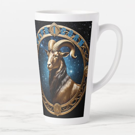 Tasse Latte Symbole astrologique de Capricorne (Droite)