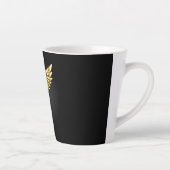 Tasse Latte Symbole caducee polygonale en or (Droite)