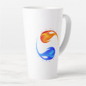Tasse Latte Symbole d'amour- (Angle droit)