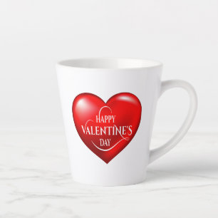 Tasse Latte Symbole d'amour rouge 3d en forme de coeur-50420