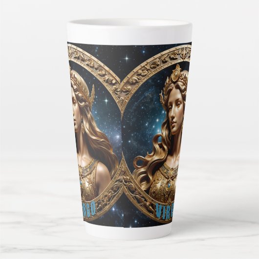 Tasse Latte Symbole d'astrologie virologique (Devant)