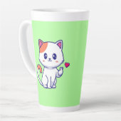 Tasse Latte Symbole de chat mignon en amour main-57577 (Angle gauche)