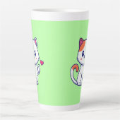 Tasse Latte Symbole de chat mignon en amour main-57577 (Devant)