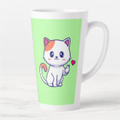 Tasse Latte Symbole de chat mignon en amour main-57577 (Droite)