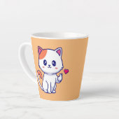 Tasse Latte Symbole de chat mignon en amour main-57577 (Angle gauche)