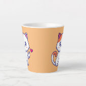 Tasse Latte Symbole de chat mignon en amour main-57577 (Devant)