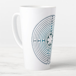 Tasse Latte Symbole de géométrie sacrée - Labyrinthe de Chartr