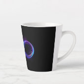 Tasse Latte Symbole de Neon Infinity par Glowing Hummingbird (Droite)