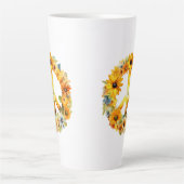 Tasse Latte SYMBOLE DE PAIX DE Tournesol Hippy (Devant)