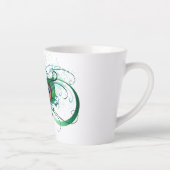 Tasse Latte Symbole d'infini avec plume de paon (Droite)