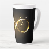 Tasse Latte Symbole d'infini doré (Angle droit)