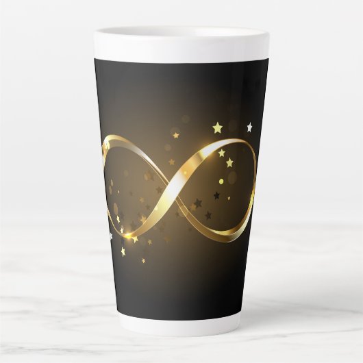 Tasse Latte Symbole d'infini doré (Devant)