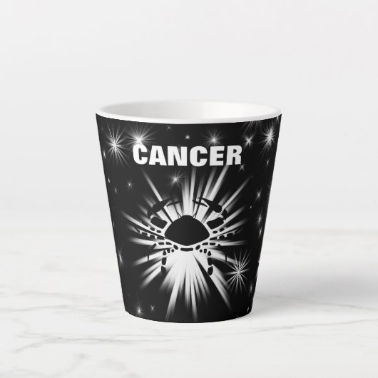 Tasse Latte Symbole du cancer (Devant)