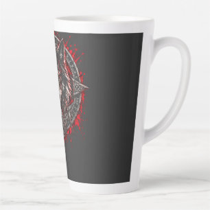 Tasse Latte Symbole du loup Viking nordique – Emblème de guerr
