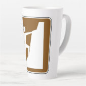Tasse Latte Symbole Escalade de roche (Angle droit)