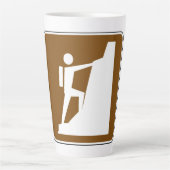 Tasse Latte Symbole Escalade de roche (Devant)