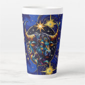 Tasse Latte SYMBOLE Horoscope Taurus Zodiaque Astrologie (Devant)