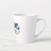 Tasse Latte Symbole infini de papillons Morpho bleus (Droite)