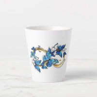 Symbole infini de papillons Morpho bleus