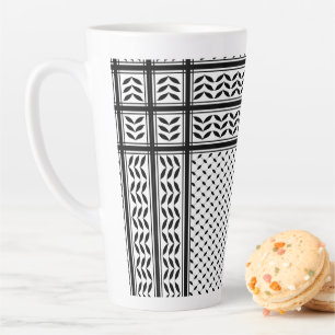 Tasse Latte Symbole Keffiyeh de la Palestine Motif de résistan