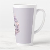Tasse Latte SYMBOLE Lavande Blanc Floral Paix (Droite)