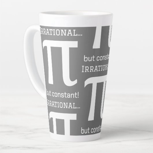 Tasse Latte Symbole Pi Personnalisé, Math Lover (Angle gauche)