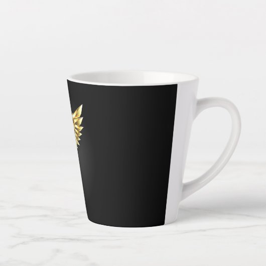 Tasse Latte Symbole Polygonal Or Caduceus (Droite)