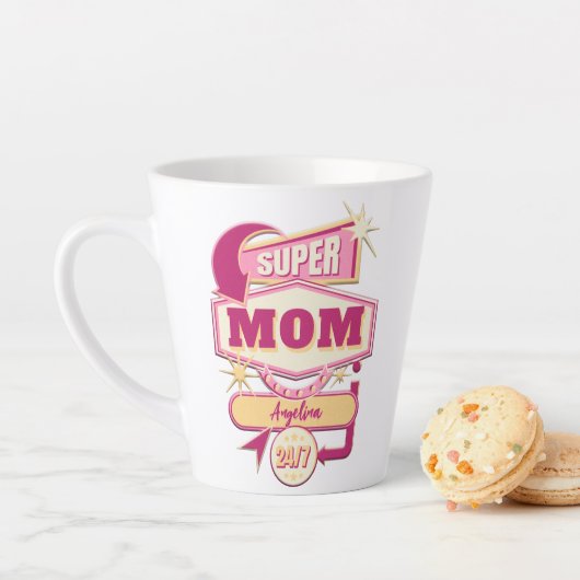 Tasse Latte SYMBOLE REtro Diner Super Maman (En situation)