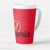 Tasse Latte Symbole Sagittarius Starburst Rouge (Angle droit)